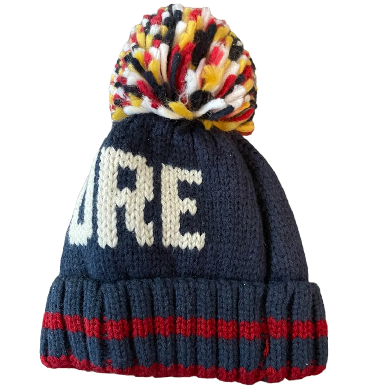 Adventure Toddler Blue Red White Knit Beanie Cap Hat One Size