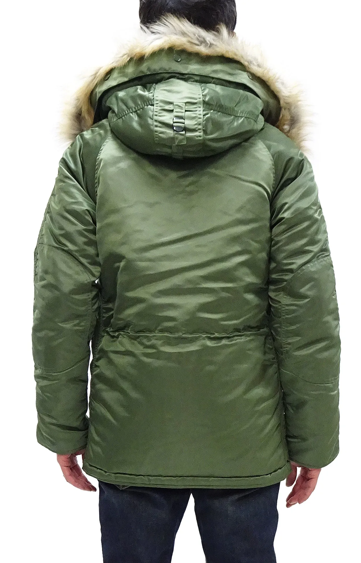 Alpha Industries N-3B Parka 20094 Men's Modern Fit Military Inspired Thigh-Length Padded Nylon Hooded Coat Jacket 20094-503 Vintage-Green