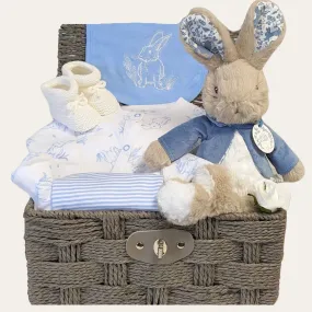 Beatrix Potter New Baby Boy Gifts Hamper Basket Peter Rabbit