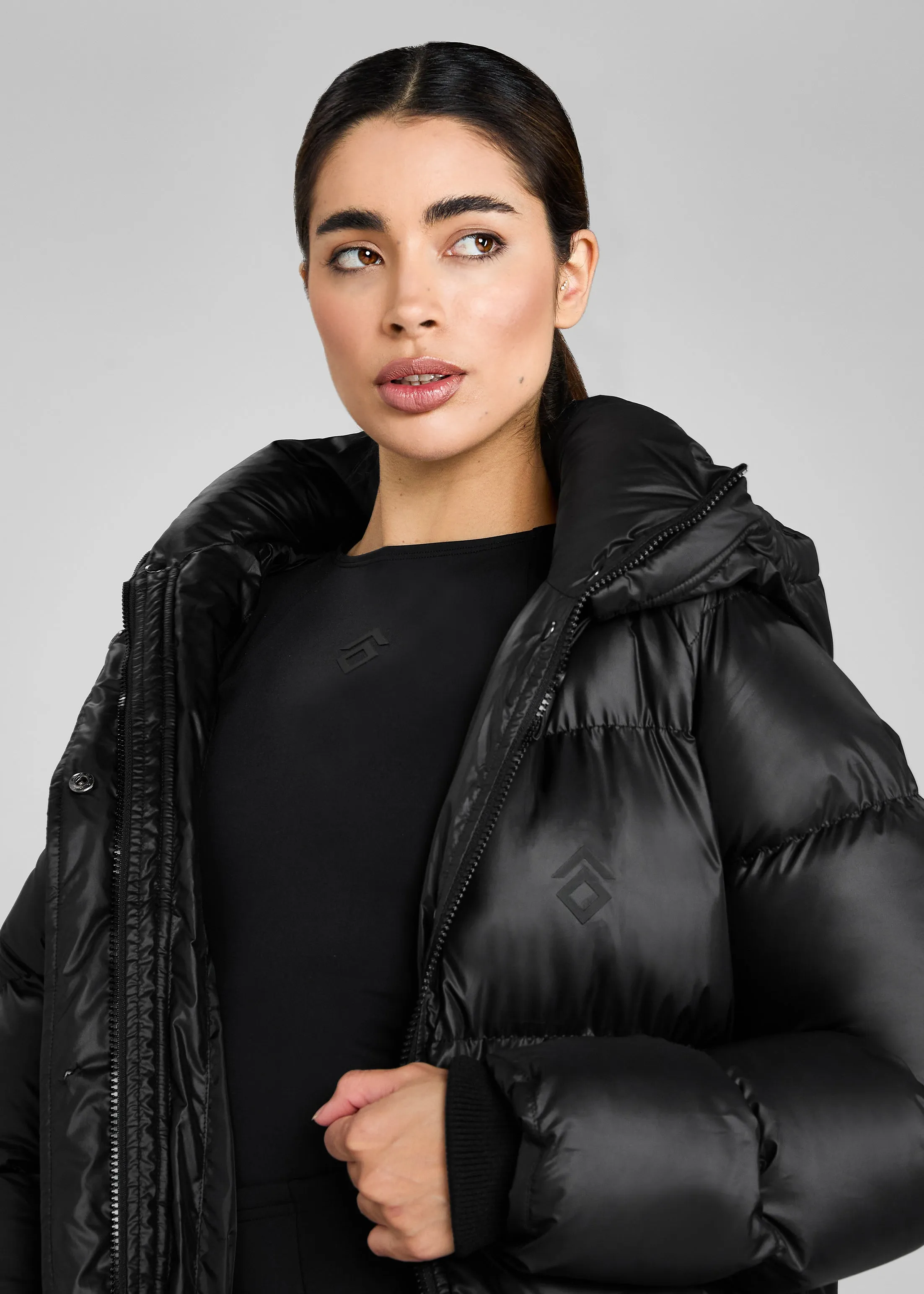 Black Heavy Quilted Long Puffer