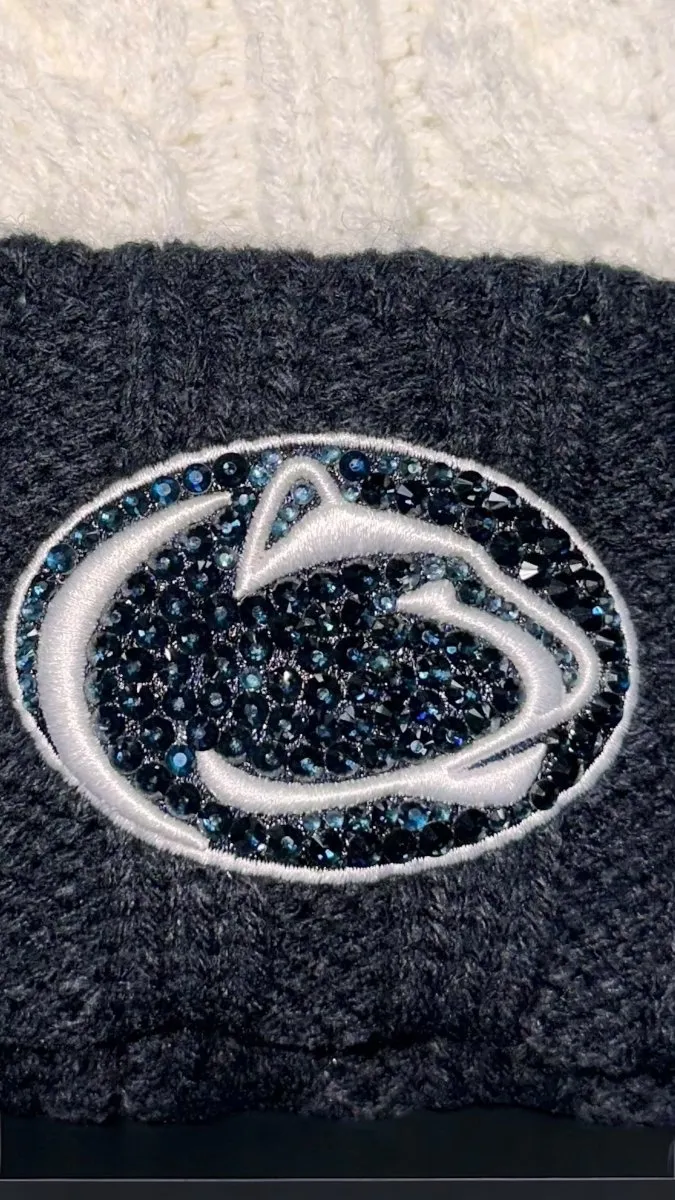 Blingy Nittany Lions '47 Women's Fireside Cuffed Knit Hat with Pom