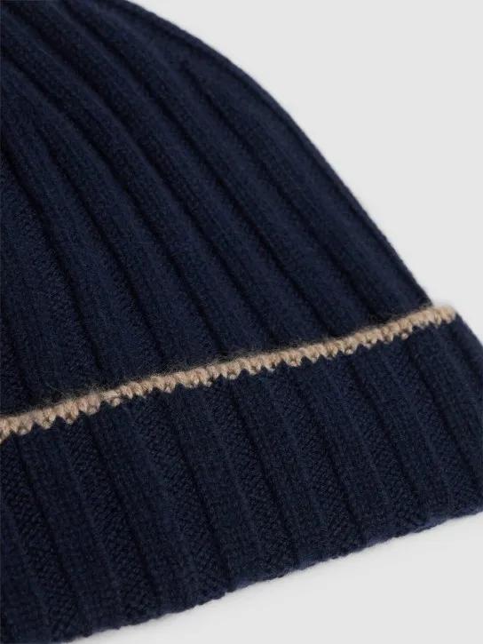 Brunello Cucinelli   Cashmere ribbed knit beanie hat 