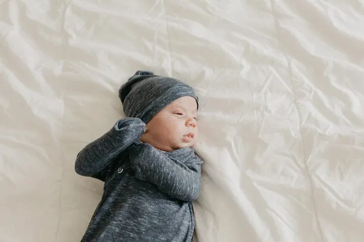 Denim Top Knot Hat