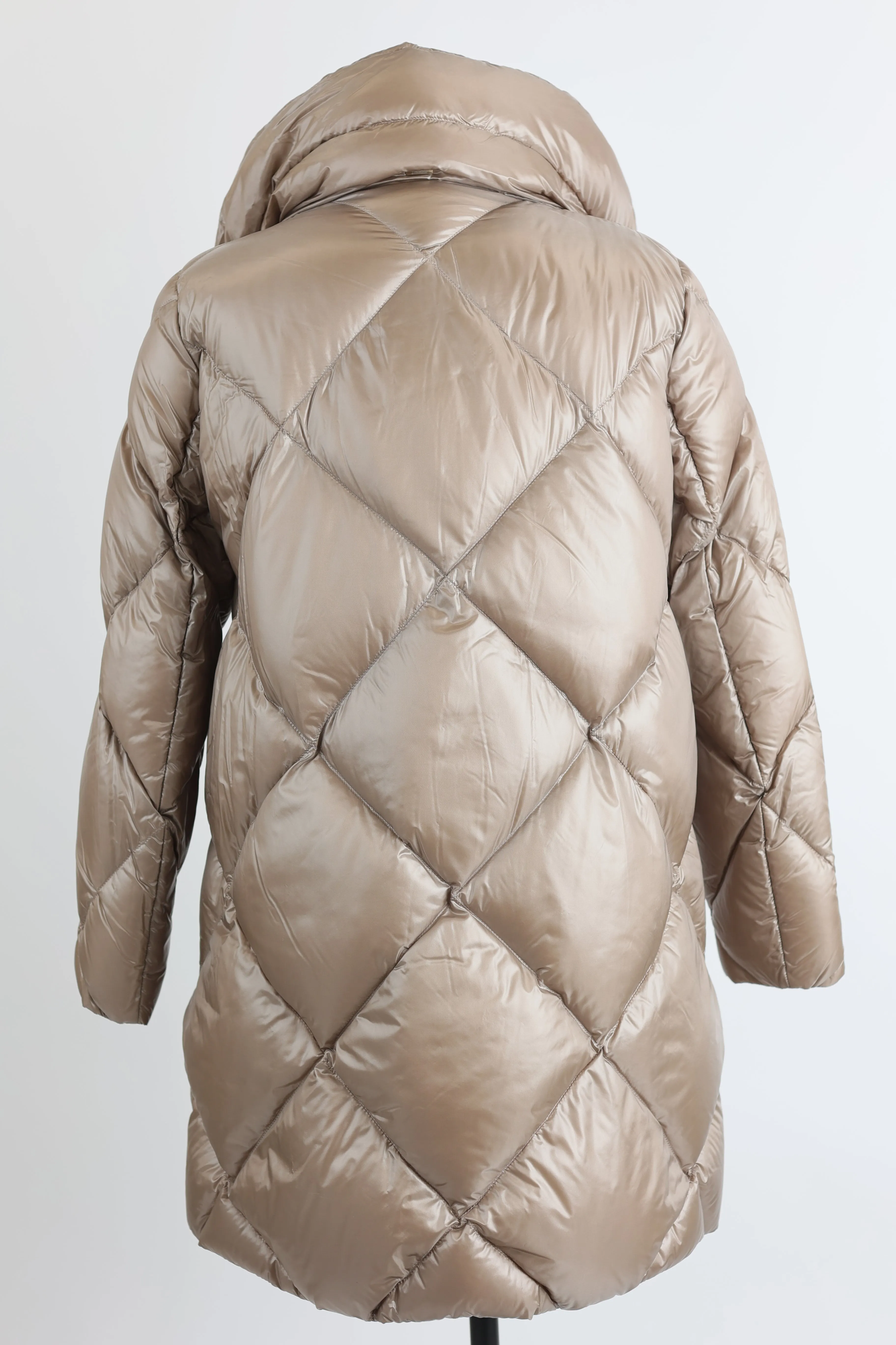 Diamond Quilted Down Puffer Coat