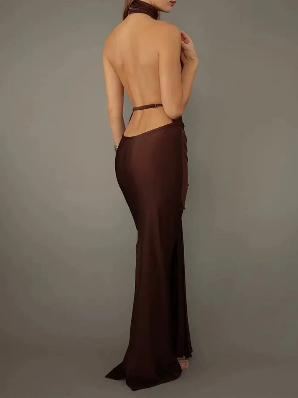 Hayley Backless Bodycon Maxi Dress