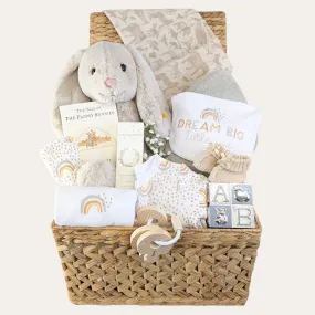 Large Baby Gifts Basket Organic Love & Bunny Cuddles