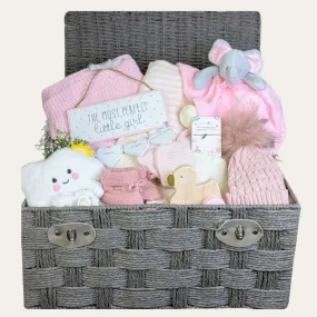 Large Baby Girls Gifts Basket Hello Beautiful New Arrival