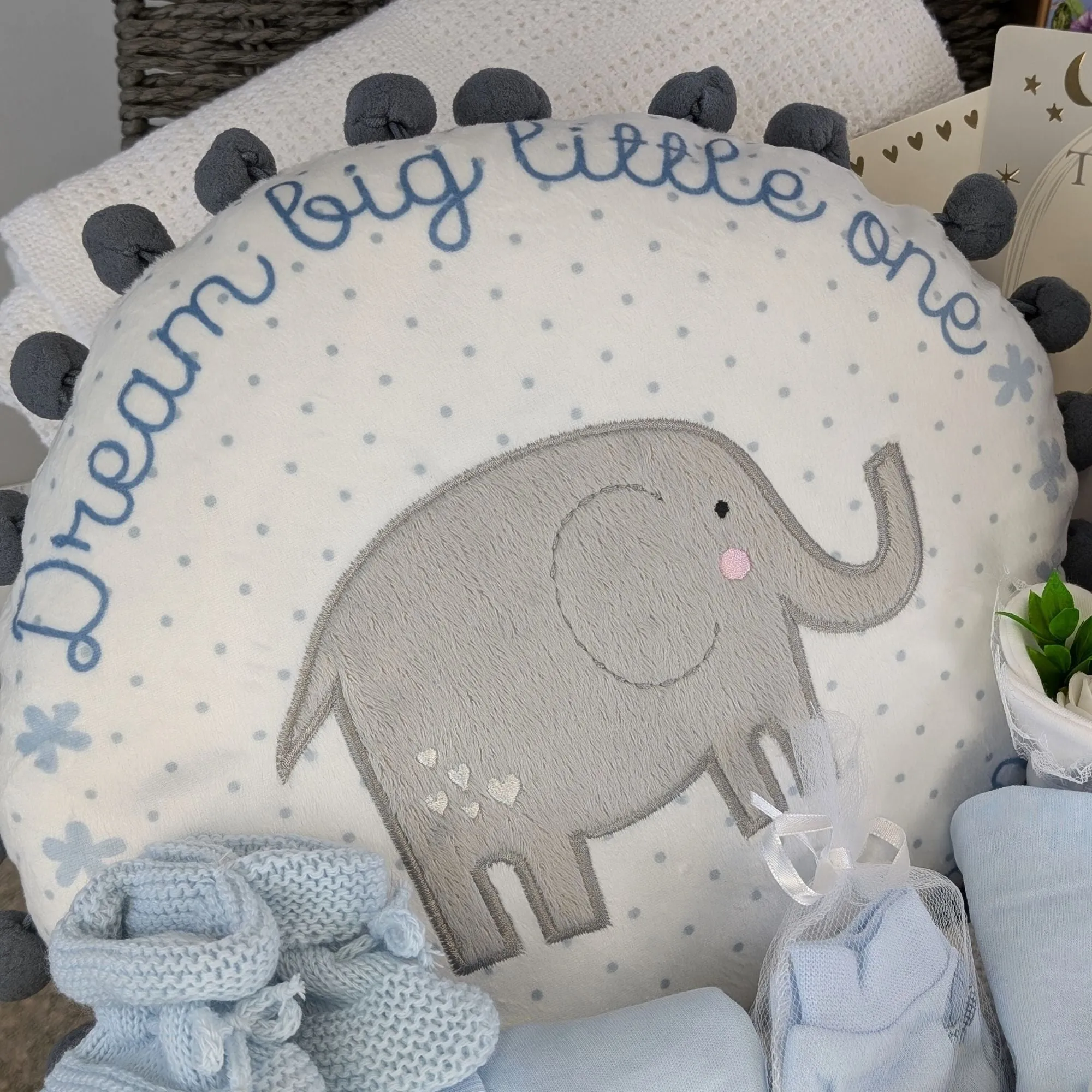 Large Mum & Baby Gifts Basket Dream Big Baby Boy