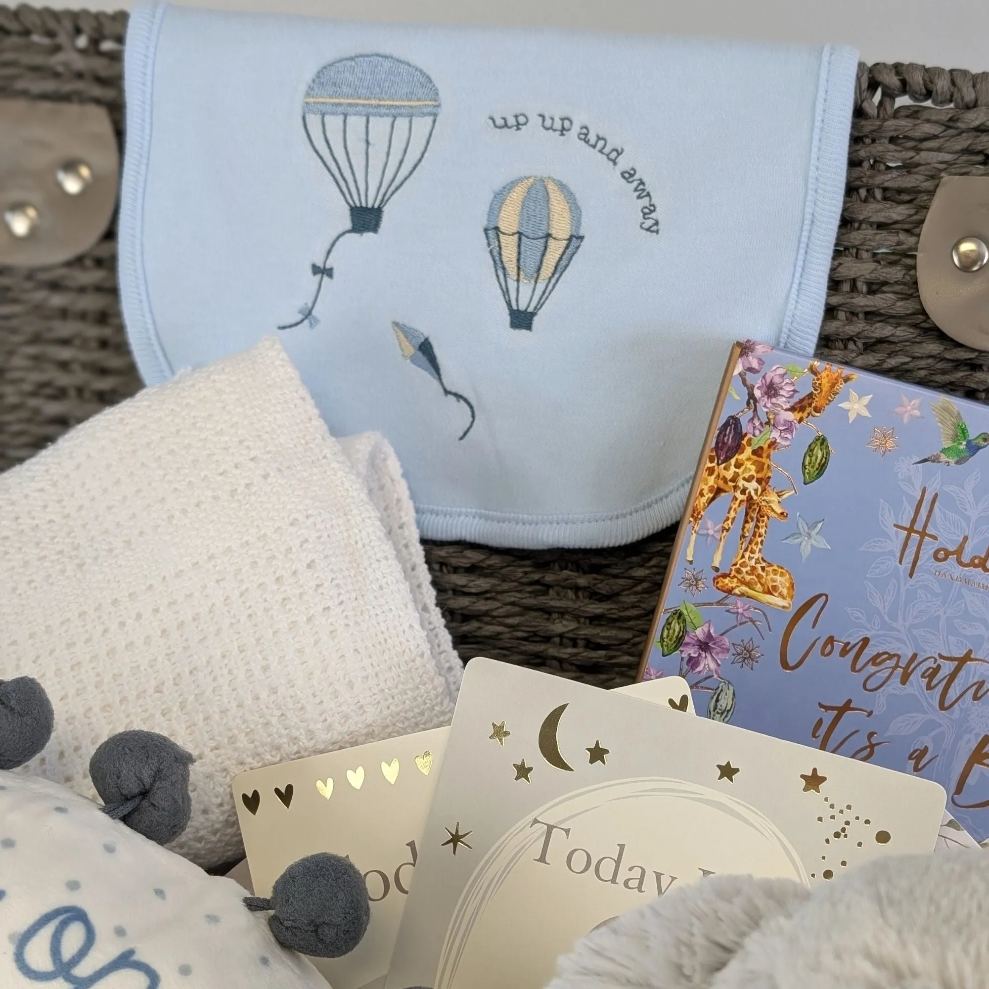 Large Mum & Baby Gifts Basket Dream Big Baby Boy