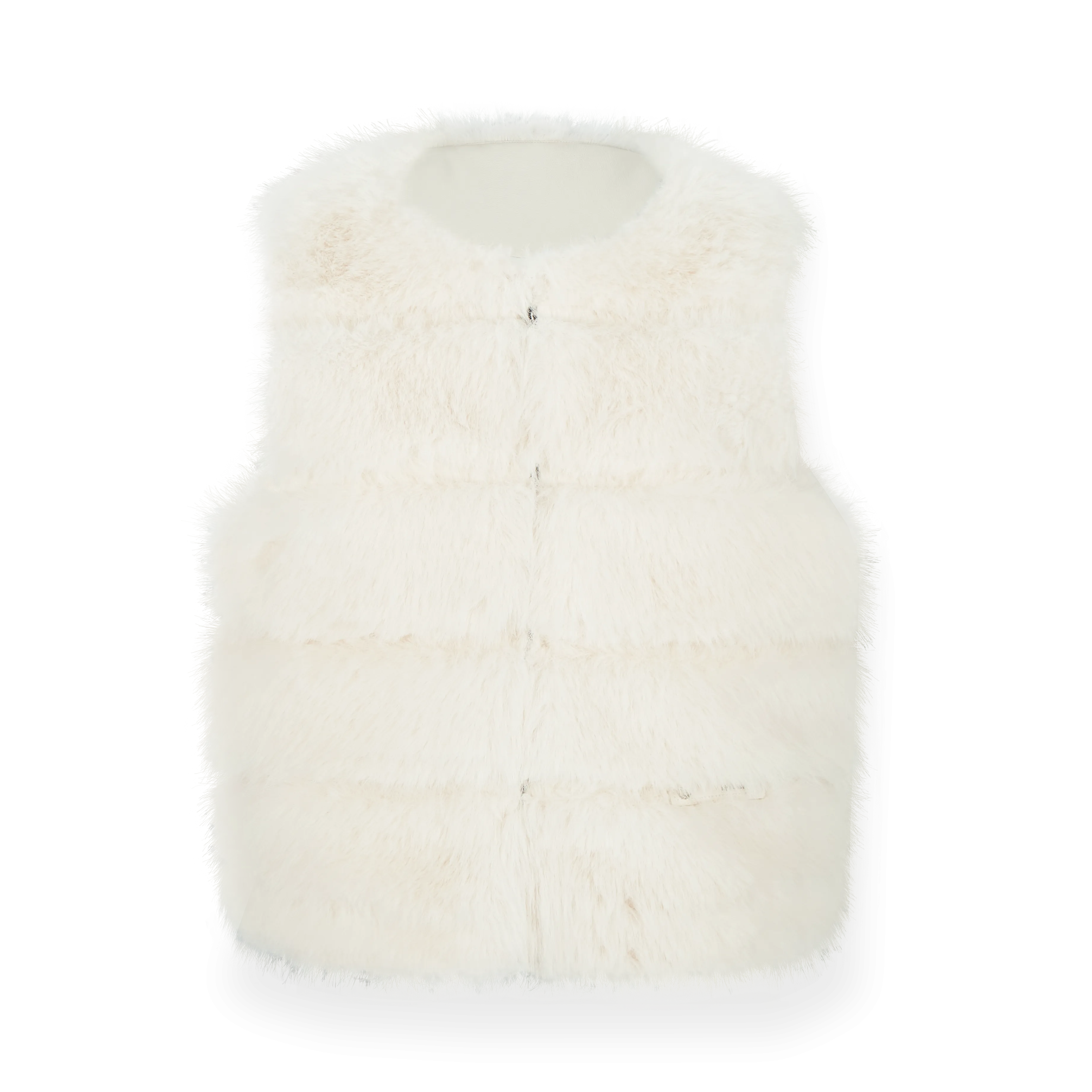 Letter from Afar Quilted Eco-friendly Fur Vest Coat