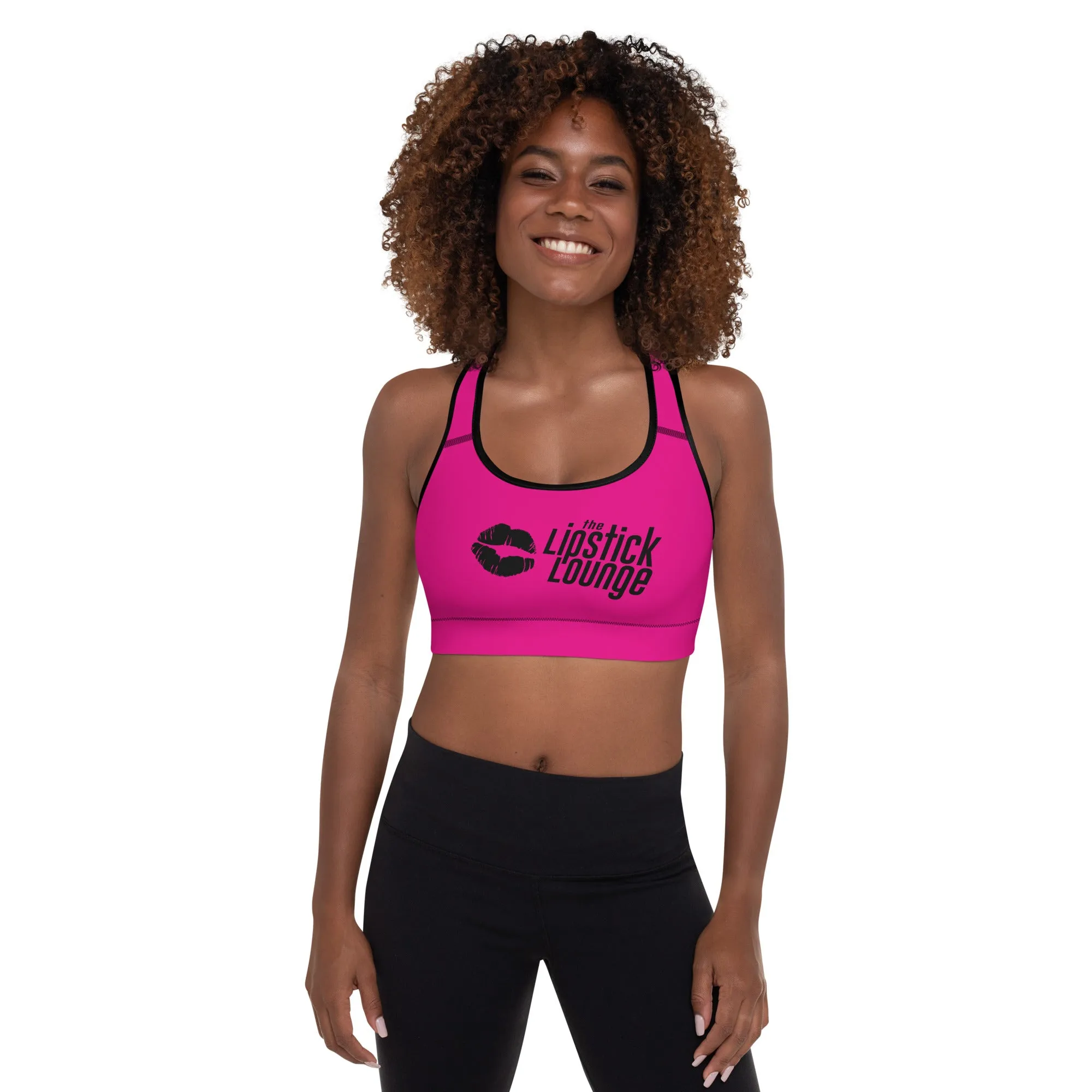 Lipstick Lounge Hot Pink Sports Bra