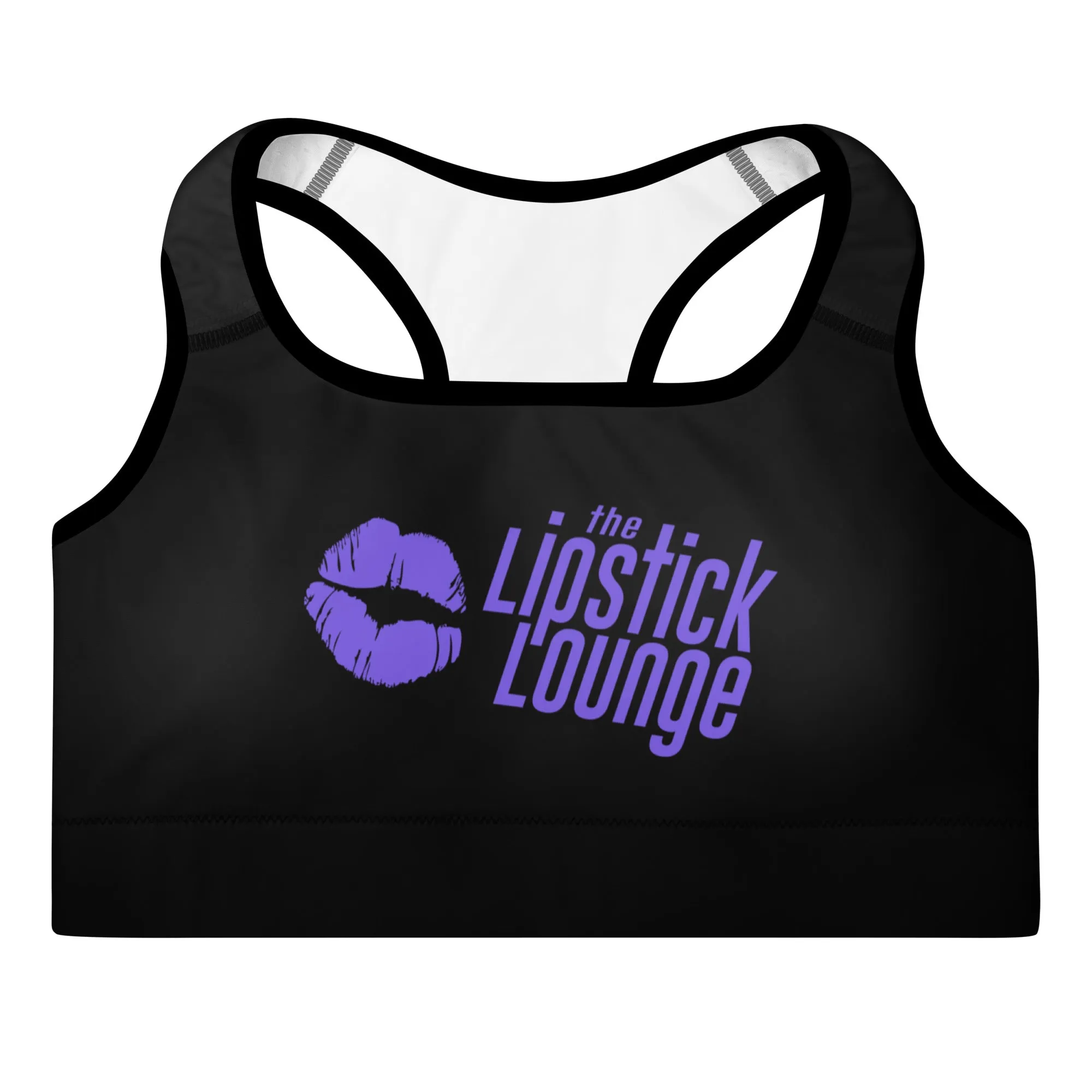 Lipstick Lounge Purple Logo Sports Bra