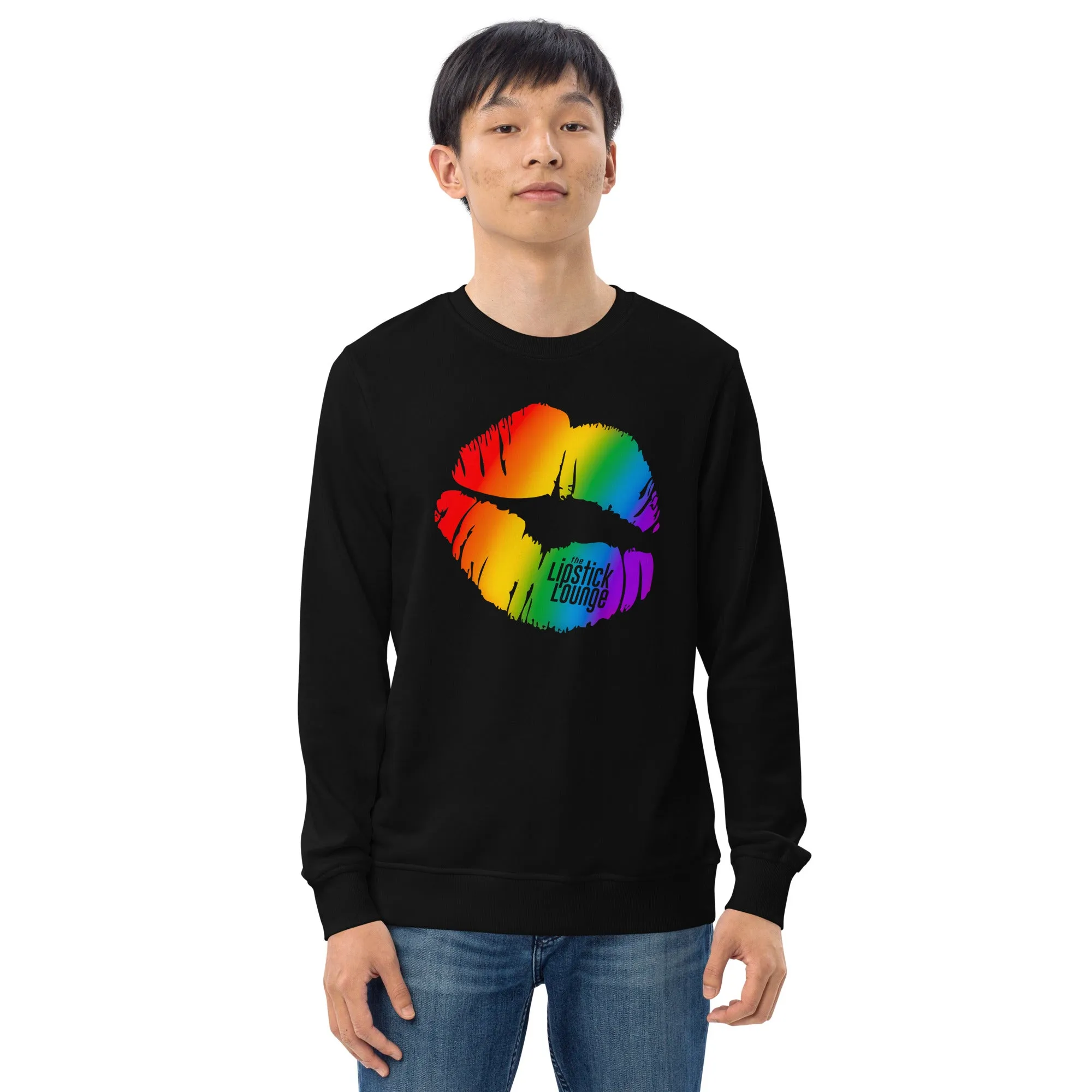 Lipstick Lounge Rainbow Logo Medium Weight Sweatshirt