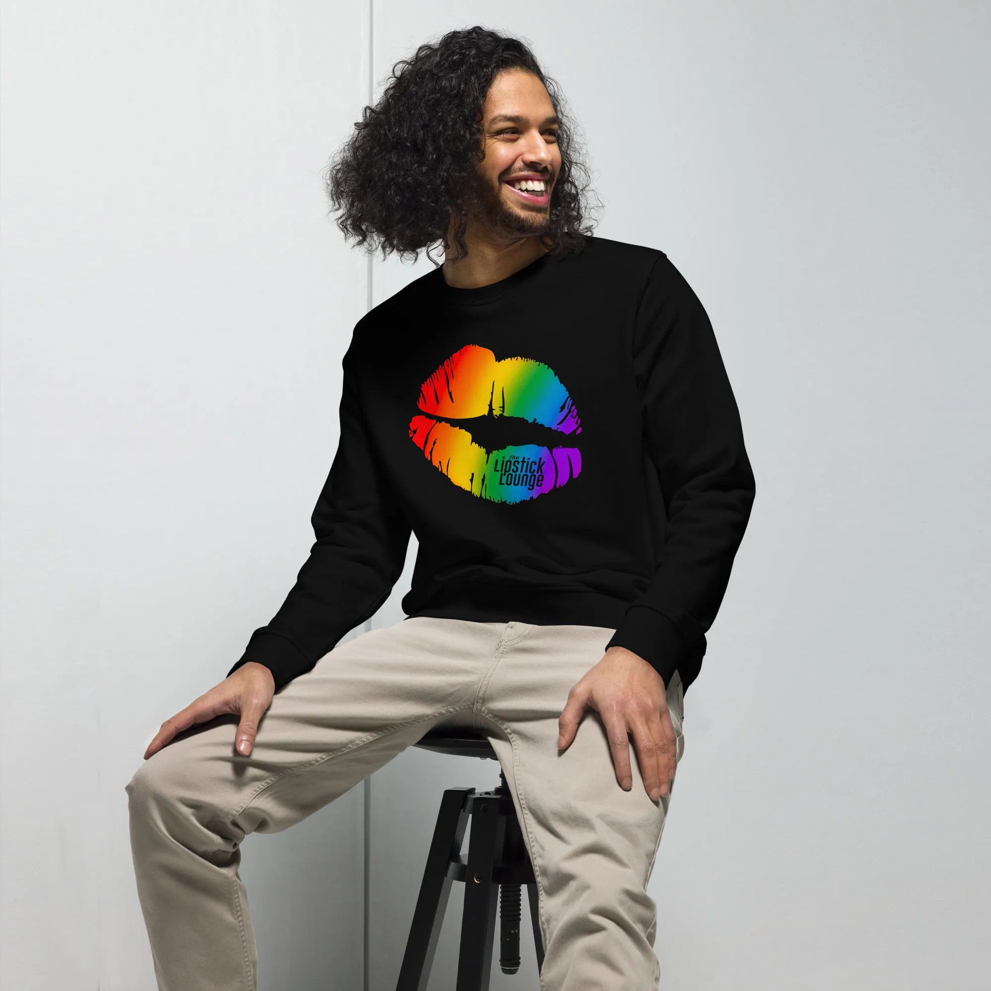 Lipstick Lounge Rainbow Logo Medium Weight Sweatshirt