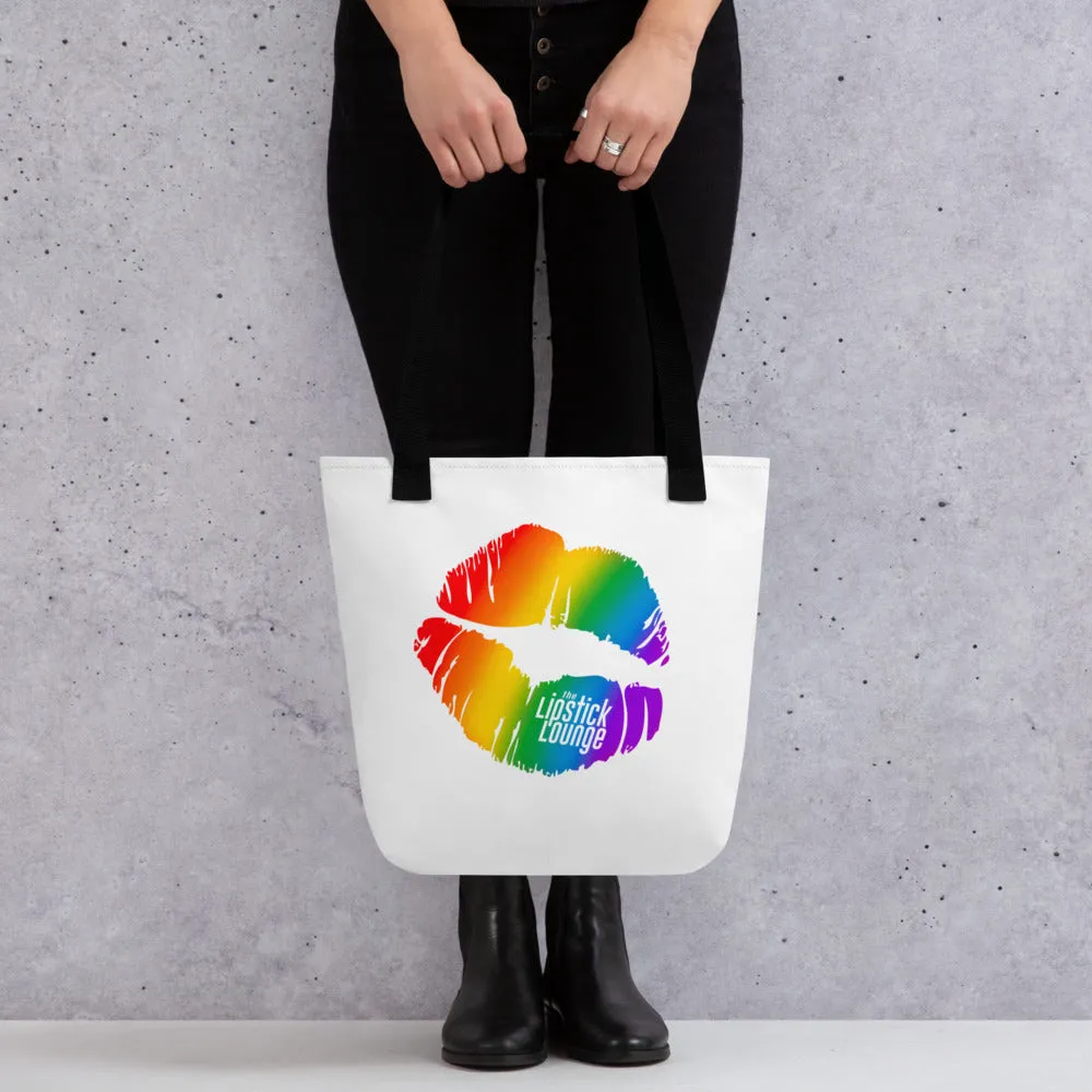 Lipstick Lounge Rainbow Logo Tote Bag