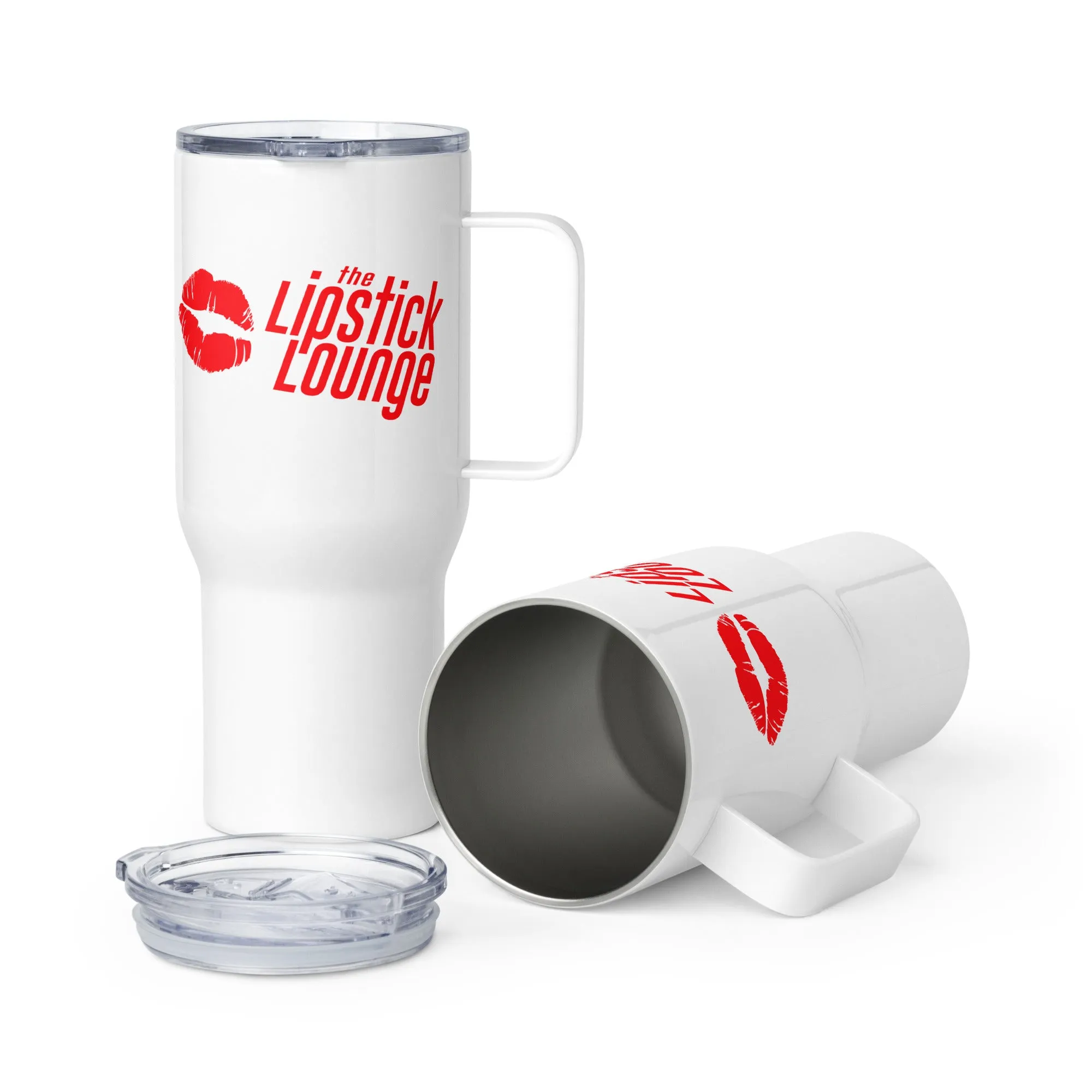 Lipstick Lounge Red Logo Travel Mug