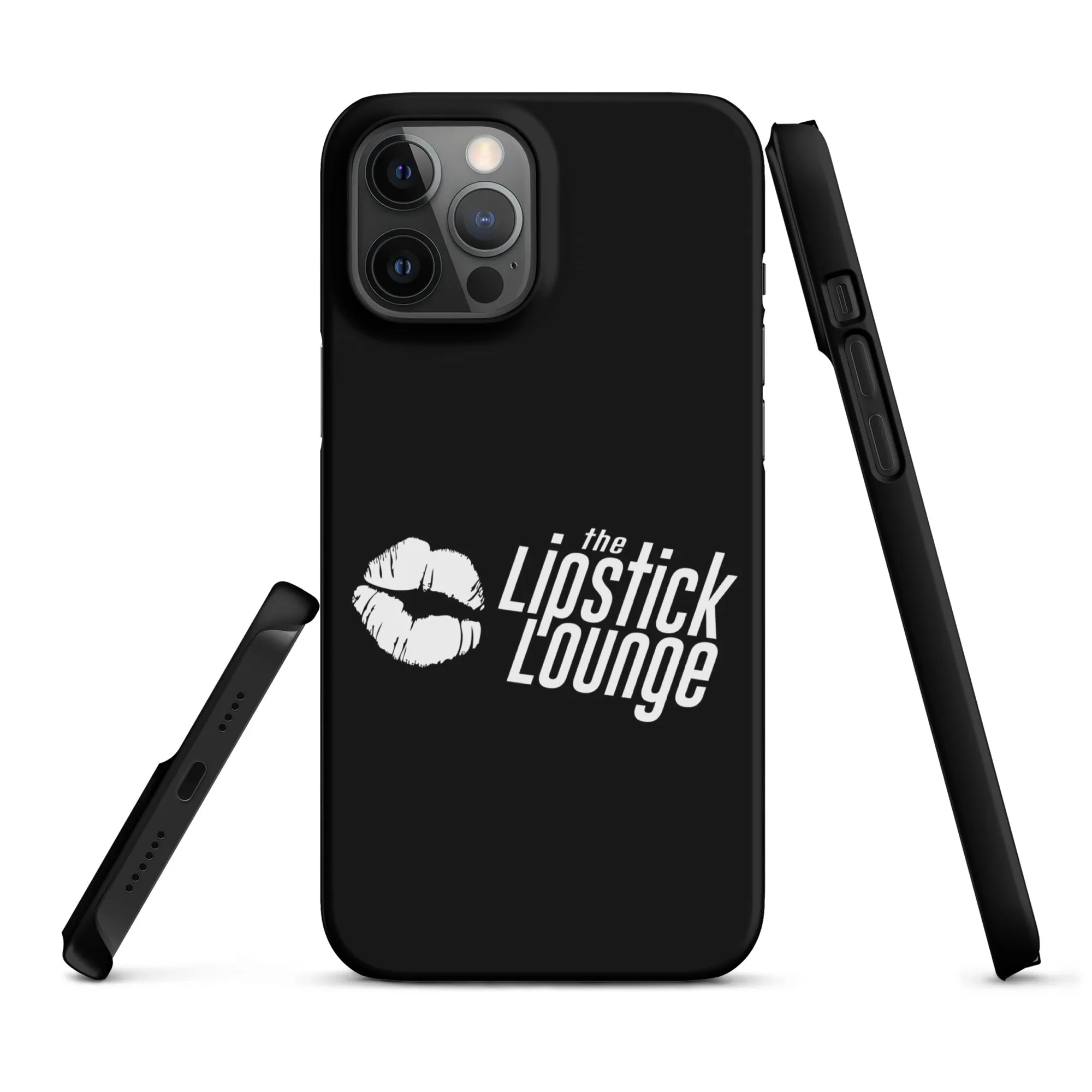 Lipstick Lounge White Logo Phone Case for iPhone