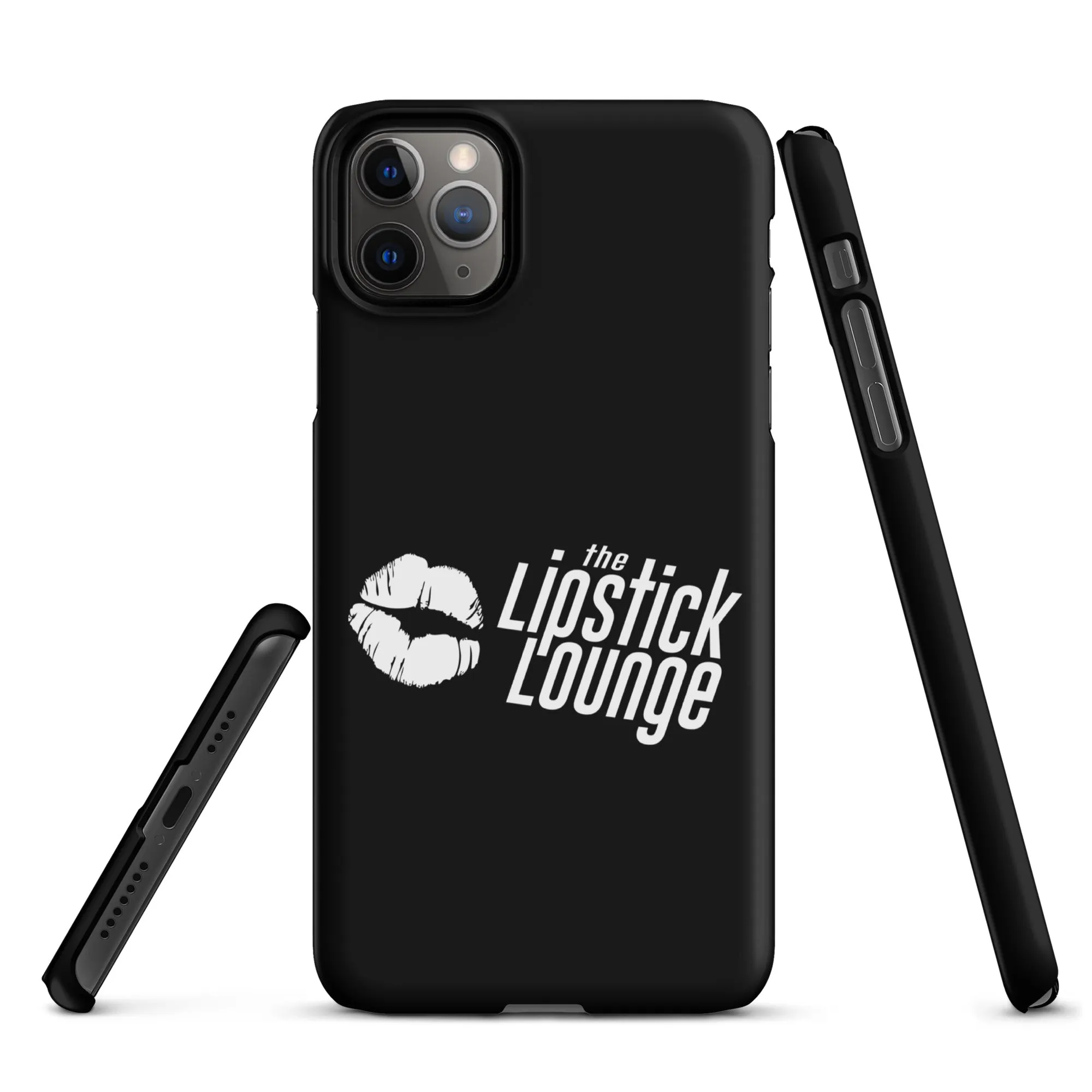 Lipstick Lounge White Logo Phone Case for iPhone