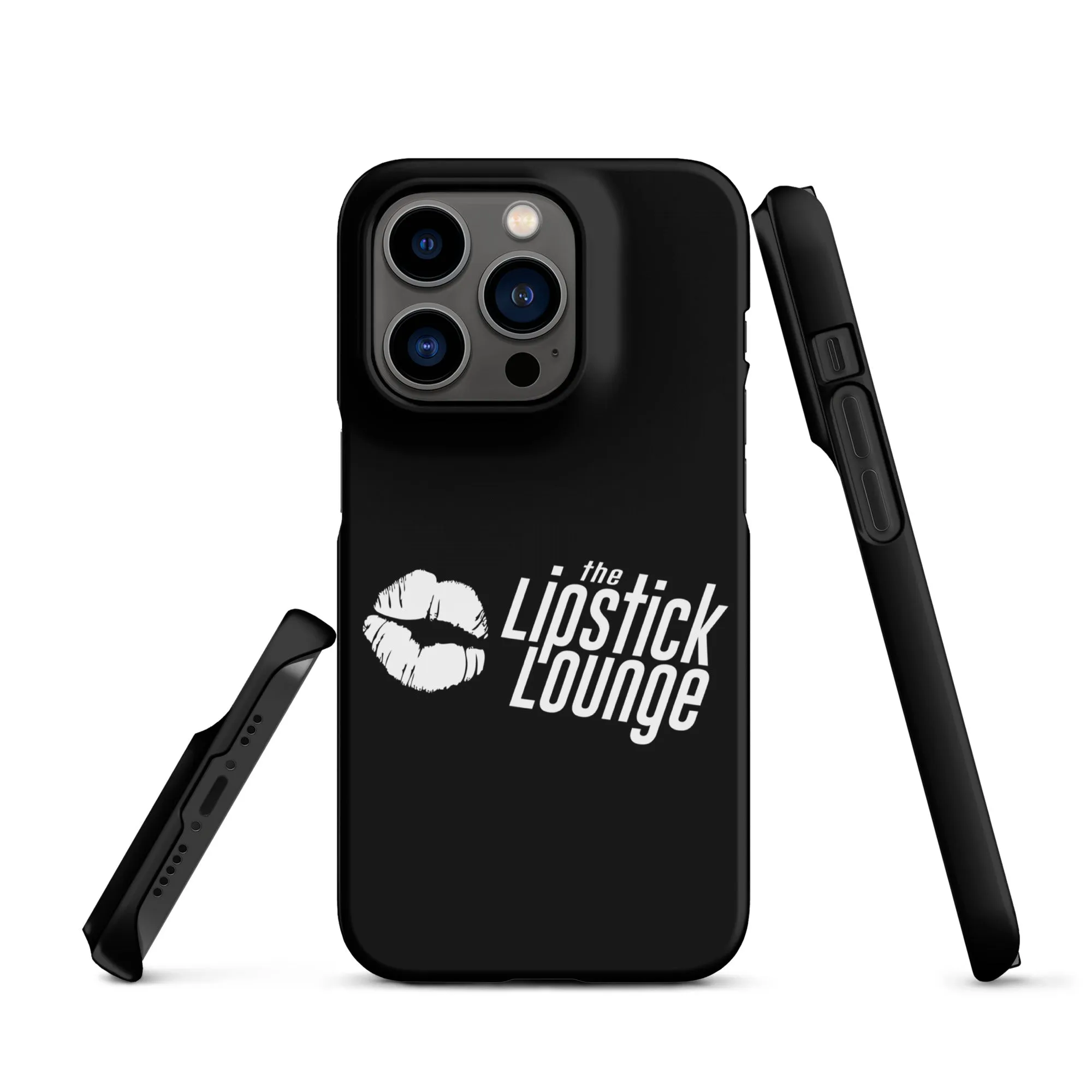 Lipstick Lounge White Logo Phone Case for iPhone