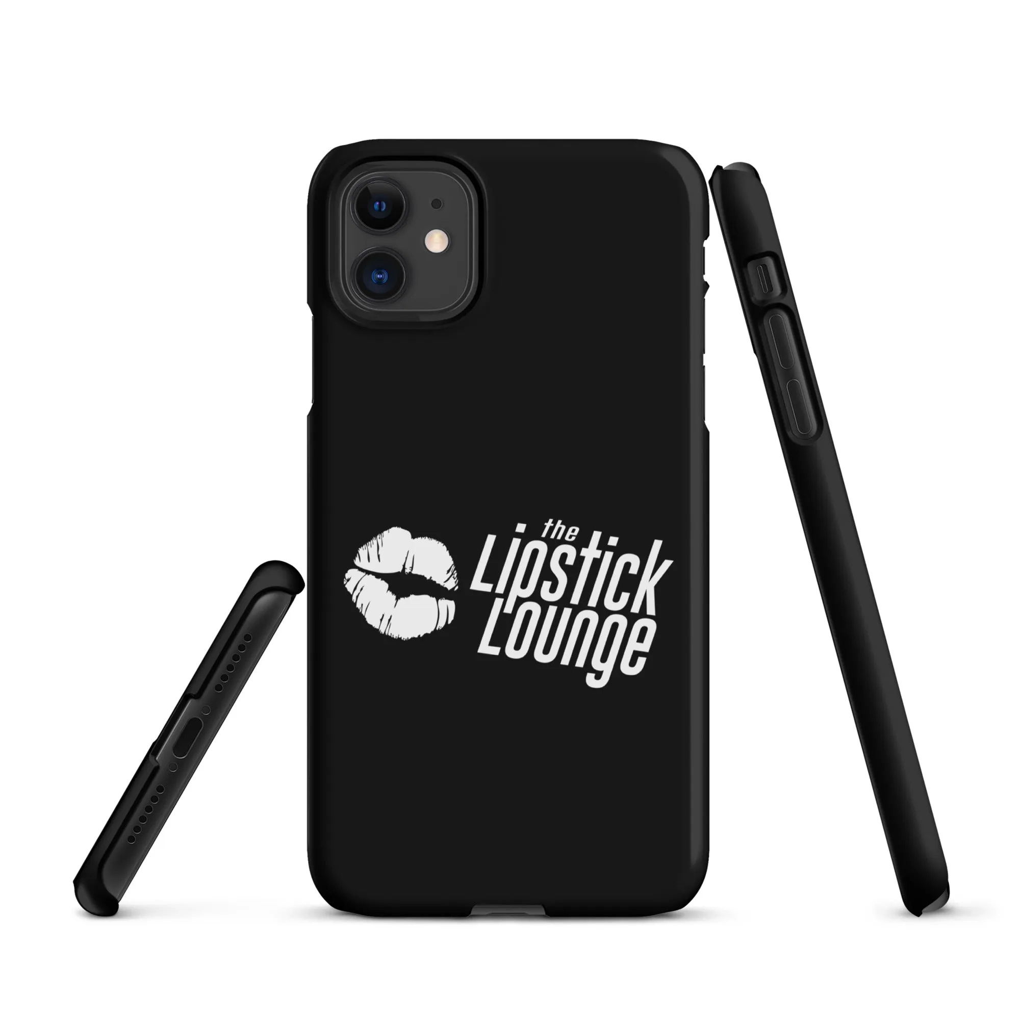 Lipstick Lounge White Logo Phone Case for iPhone