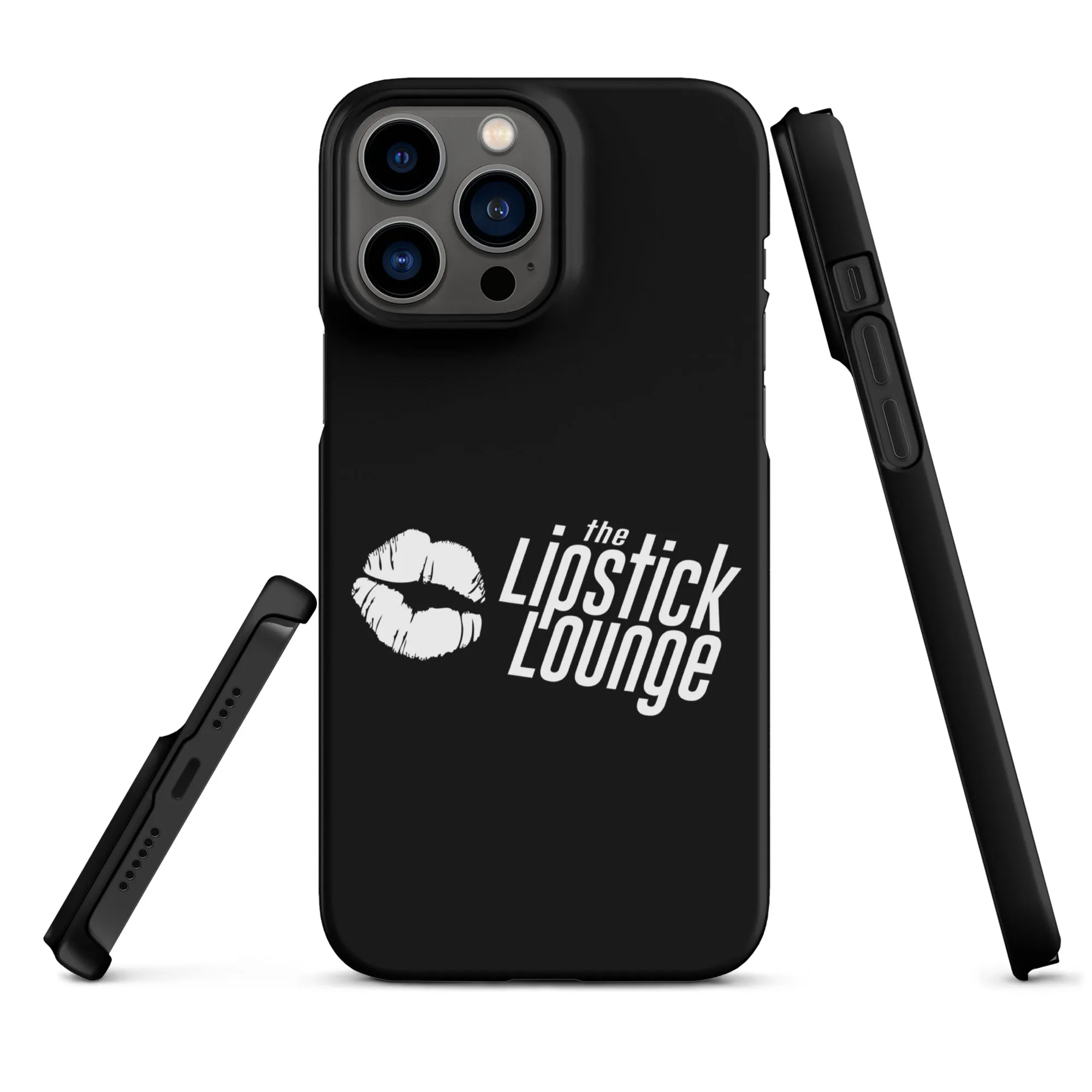 Lipstick Lounge White Logo Phone Case for iPhone