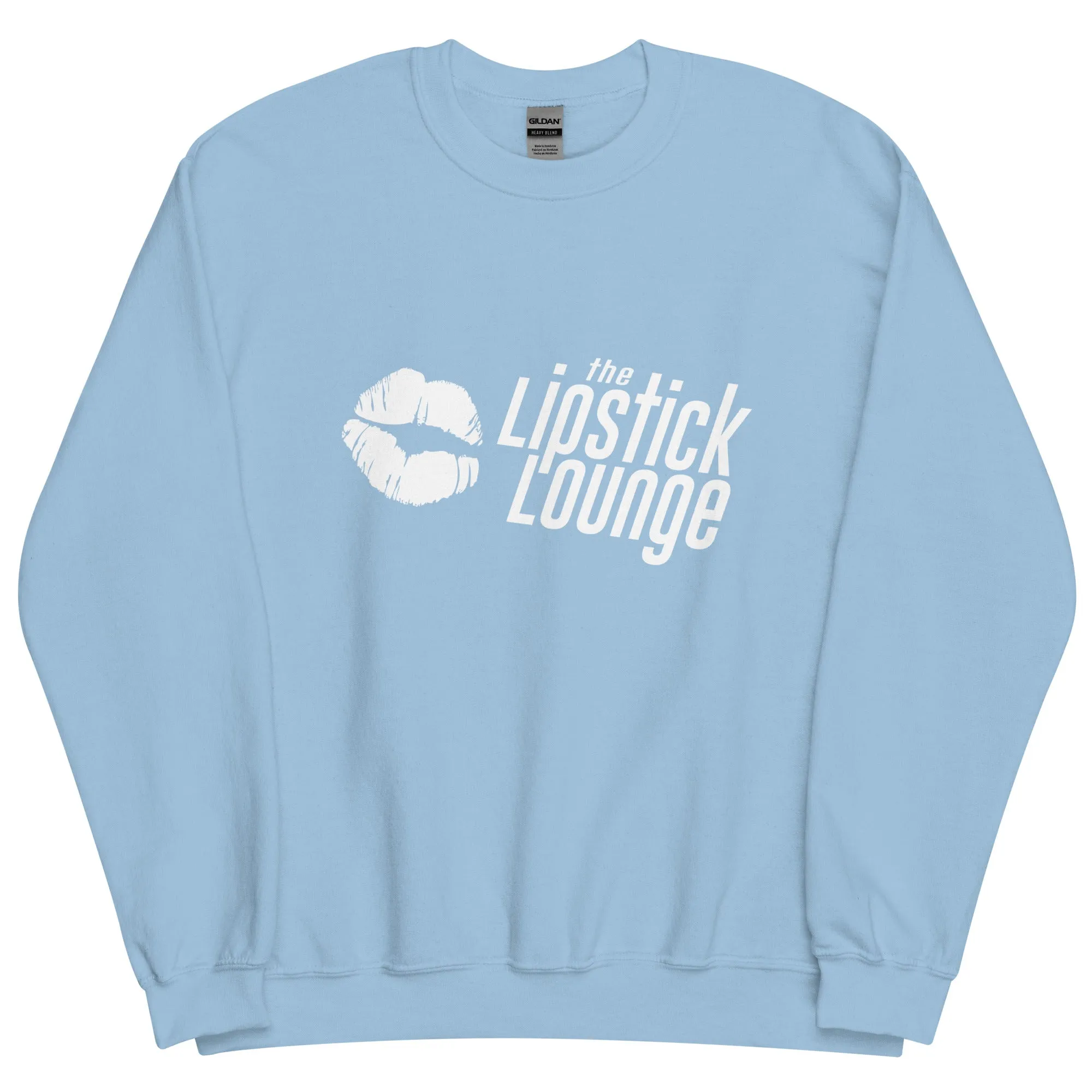 Lipstick Lounge White/Black Logo Unisex Sweatshirt