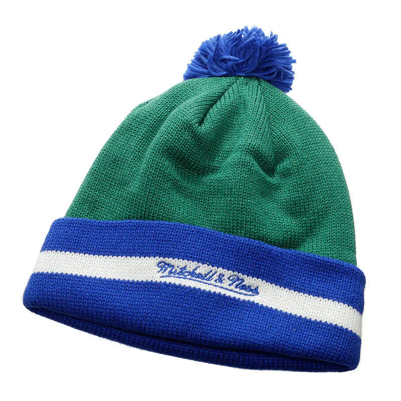 Mitchell & Ness Dallas Mavericks Striped Beanie