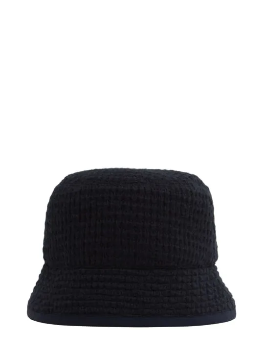 Moncler   Logo bonded virgin wool blend bucket hat 