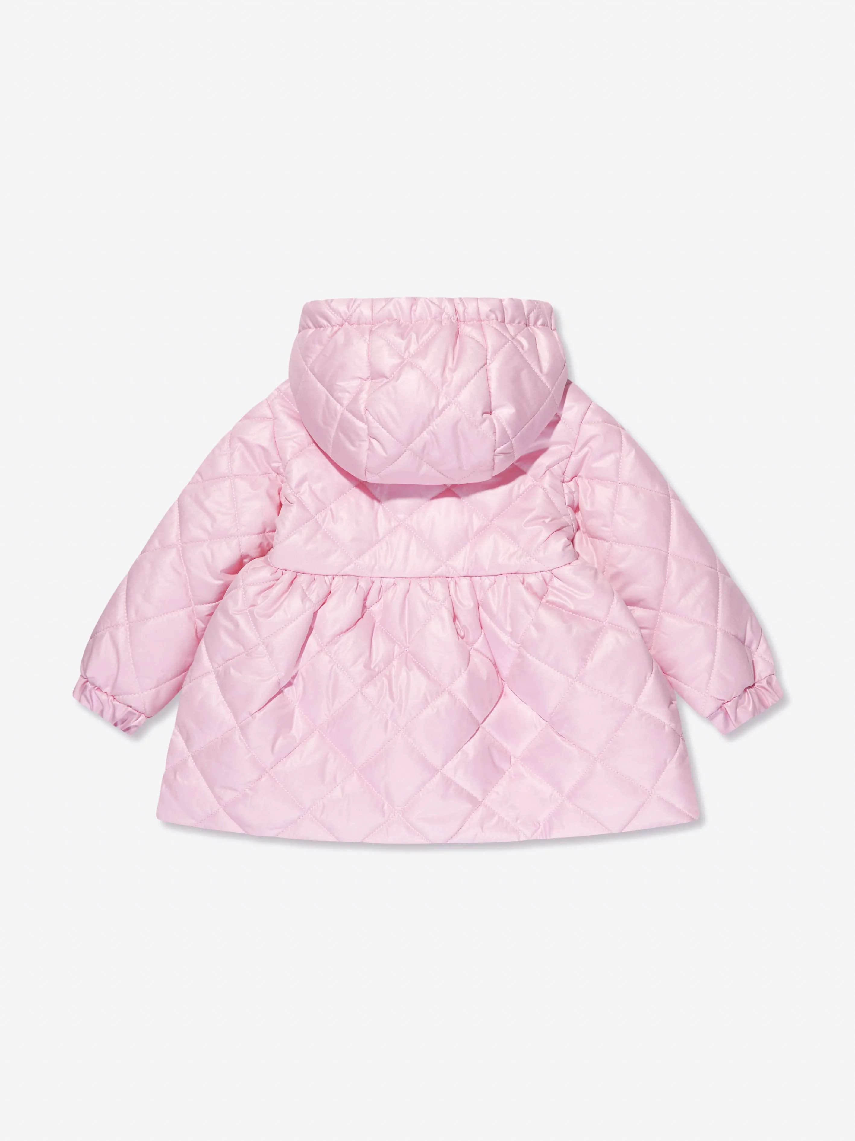 Monnalisa Baby Girls Quilted Down Coat in Pink