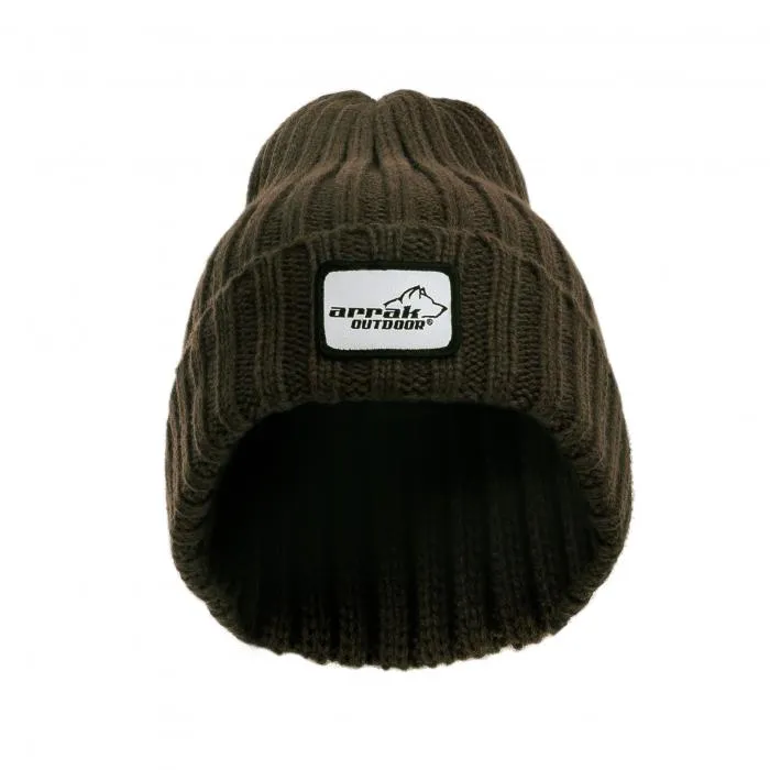 Ribbed Beanie (Olive)