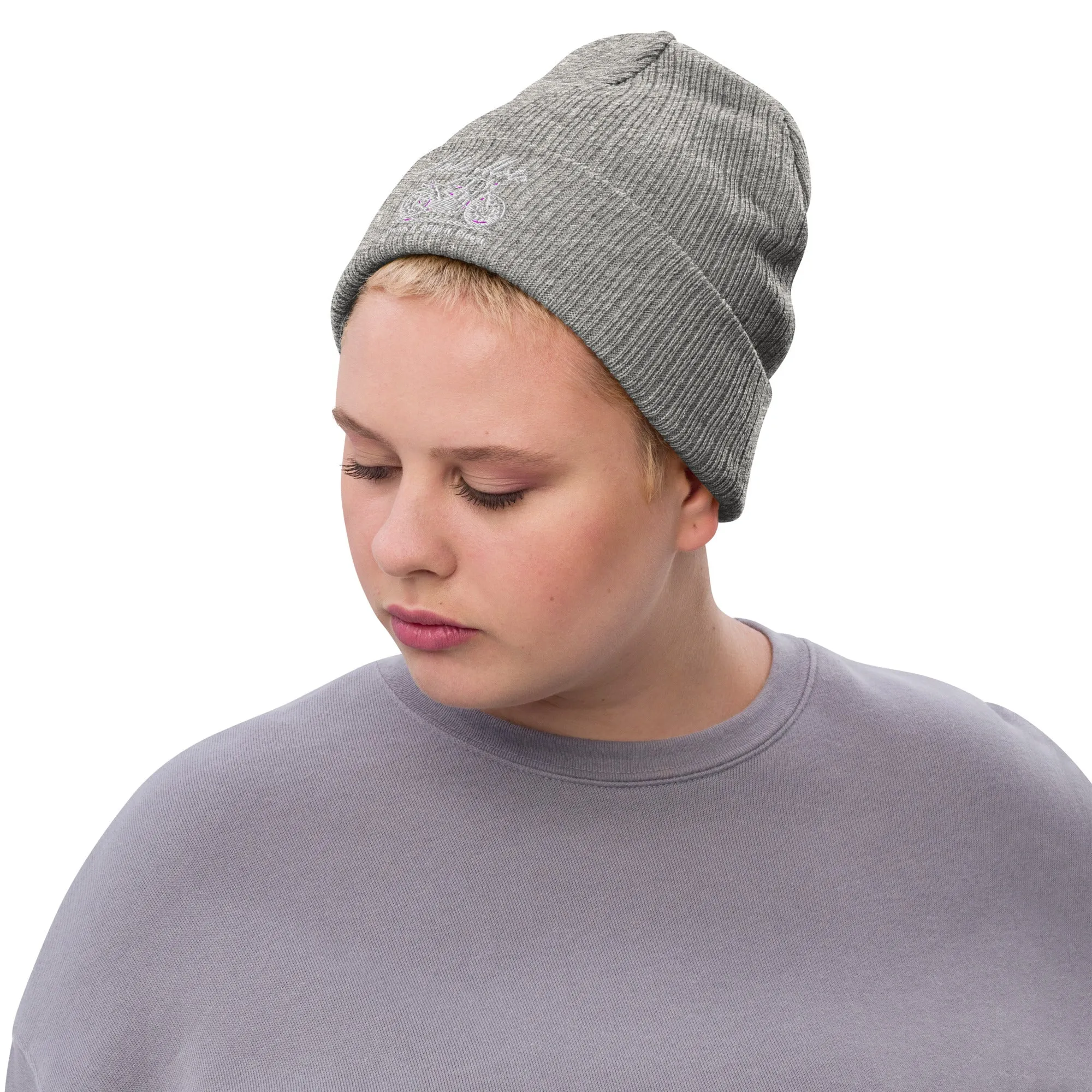 Ribbed knit beanie