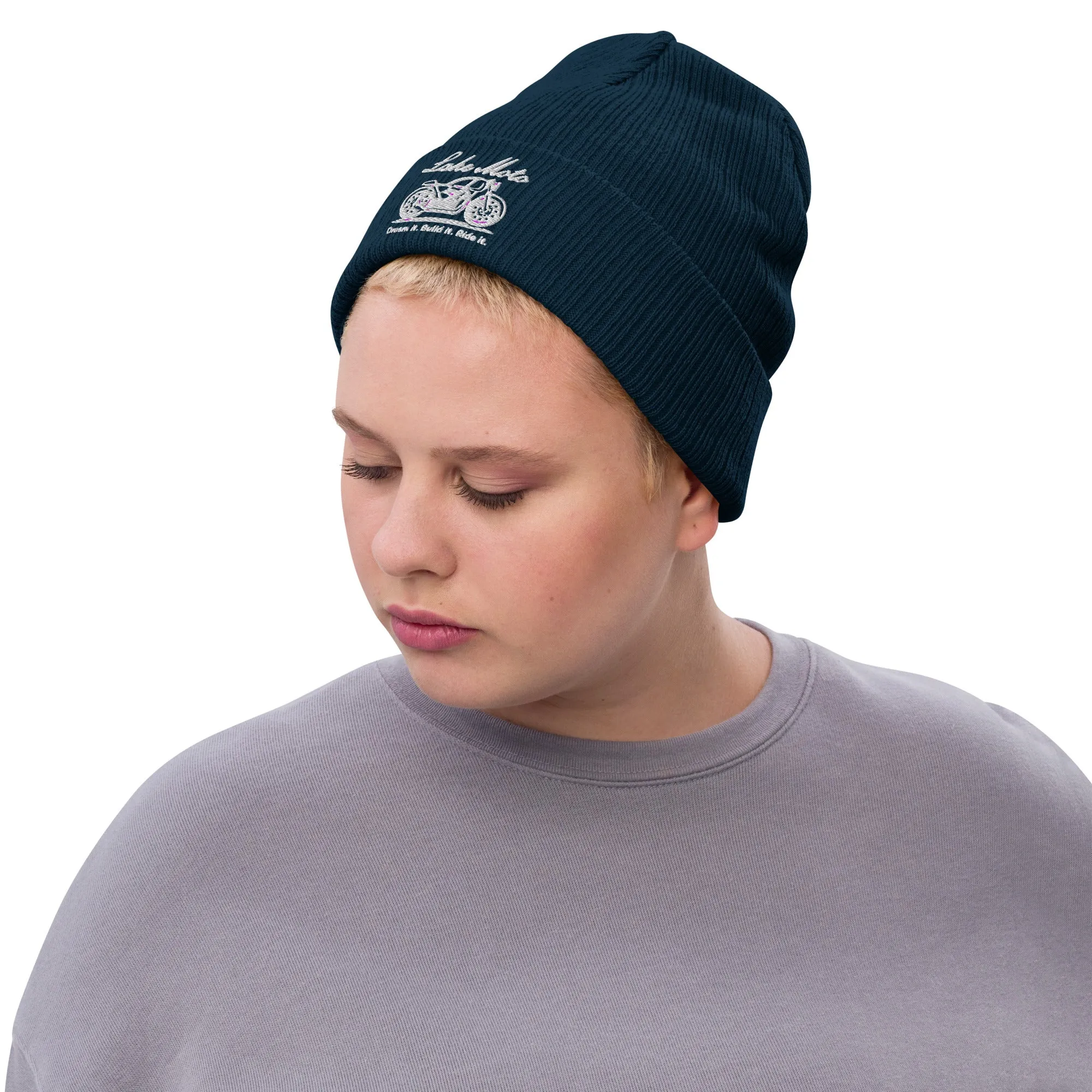 Ribbed knit beanie