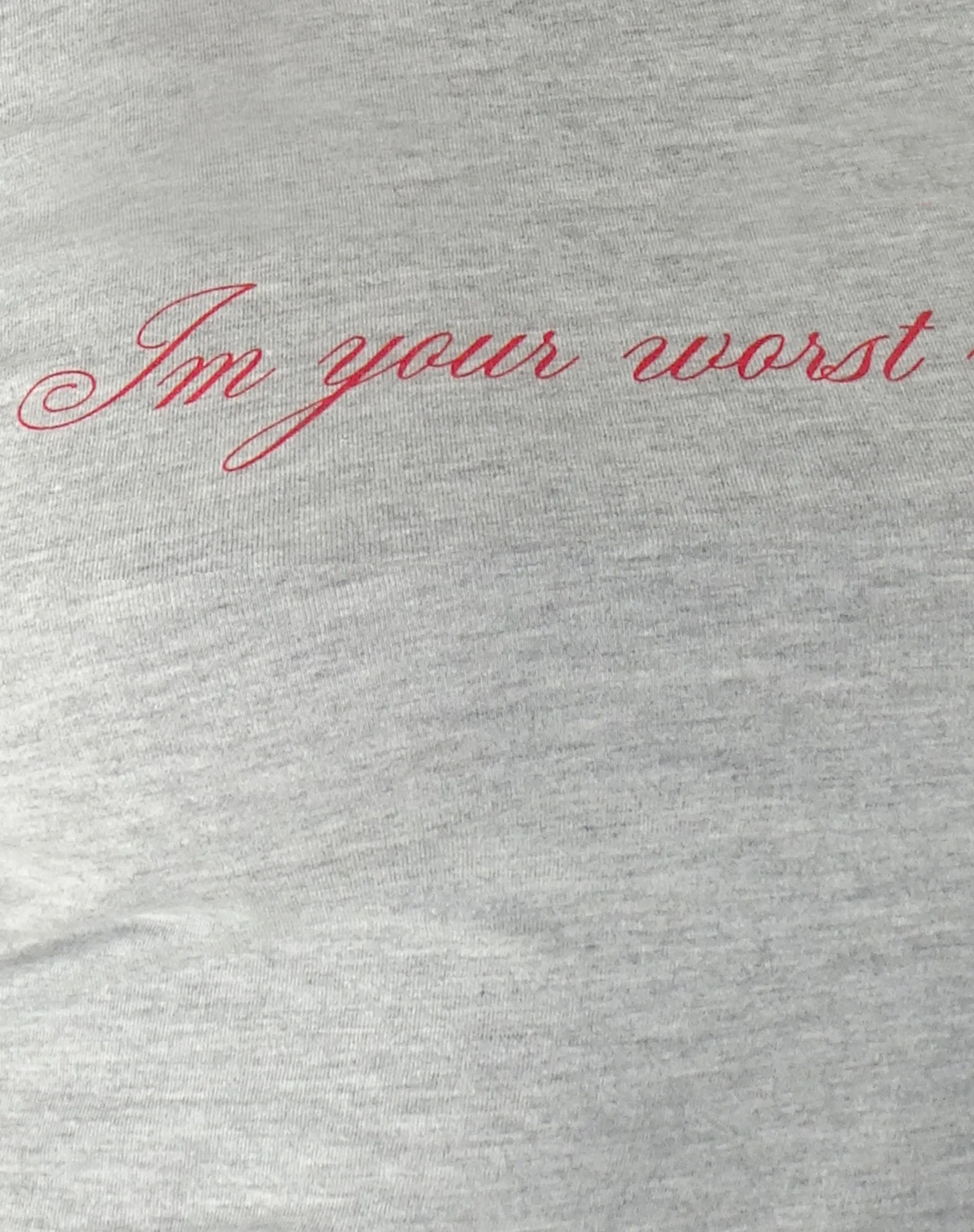 Sutin Tee in Grey Marl with Worst Nightmare Graphic