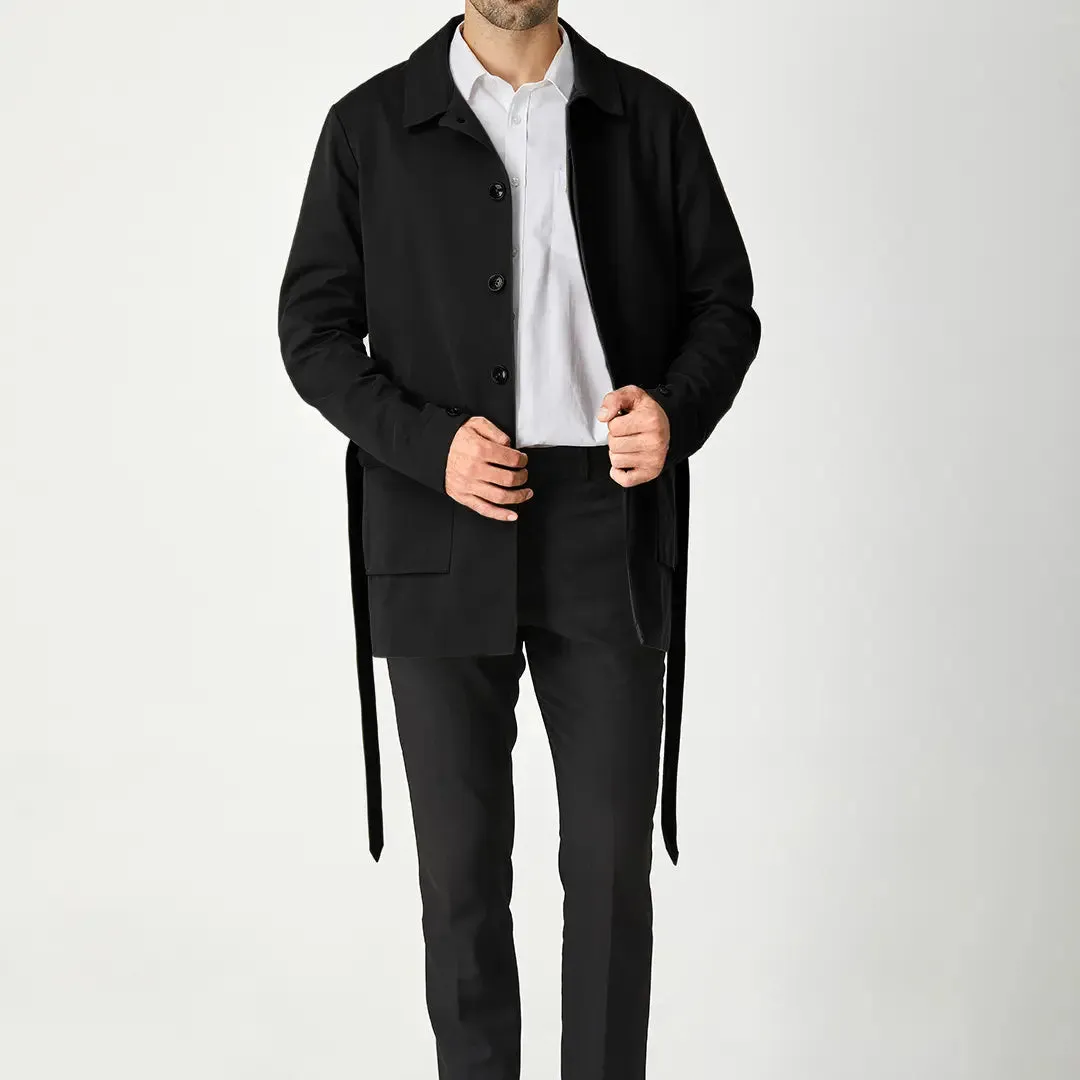 THE BLACK MONACO II SHORT TRENCH COAT