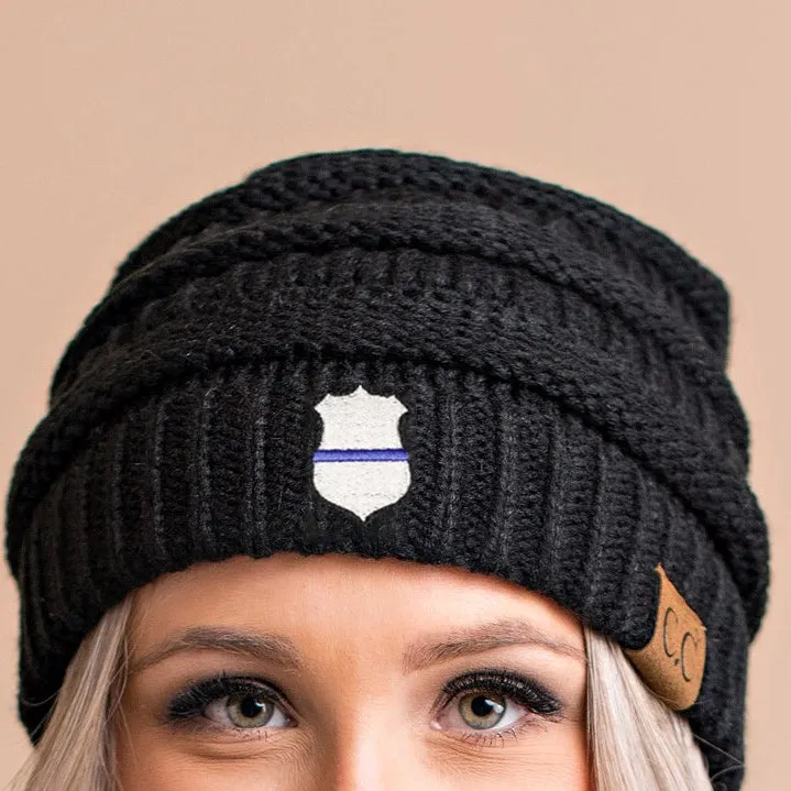 Thin Blue Line Badge Classic CC Beanie