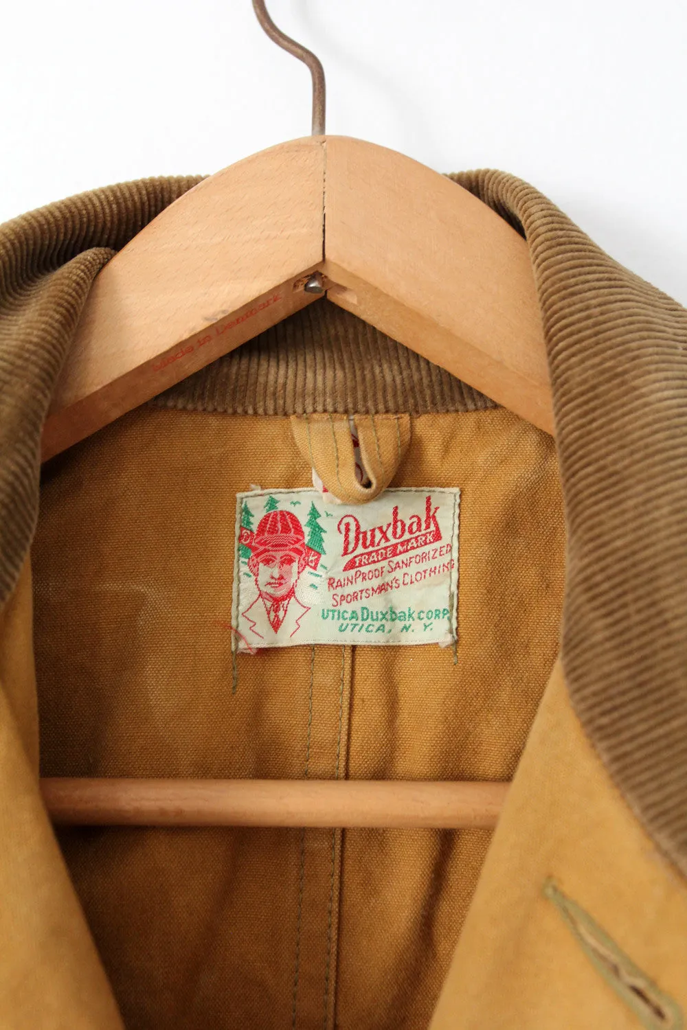 vintage 1930s Duxbak hunting coat