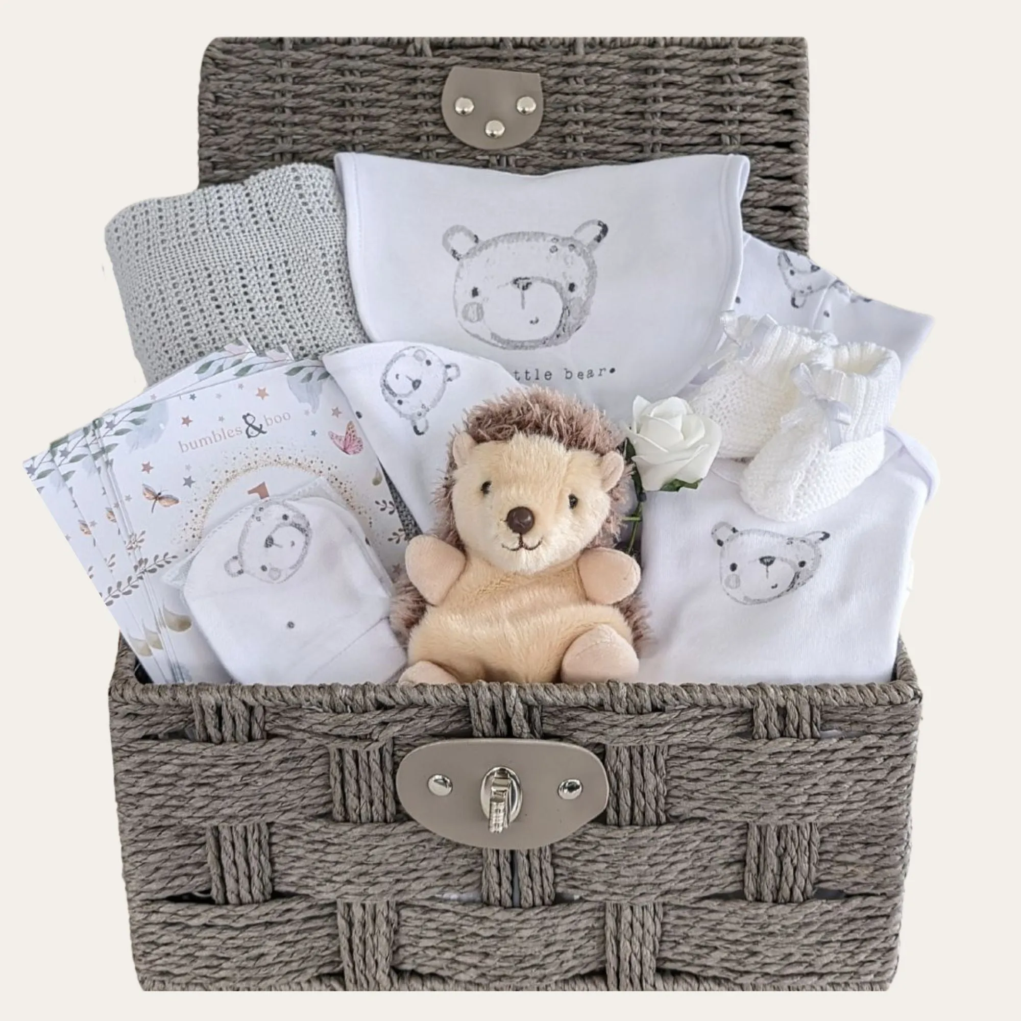 Welcome Little Bear Baby Gift Hamper Basket