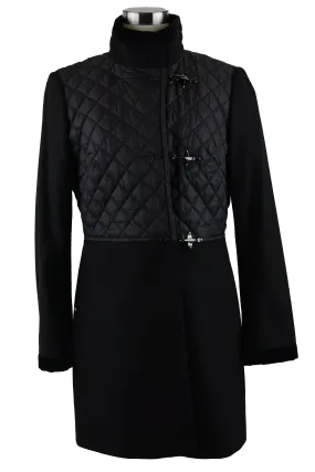 Wool/Poly Quilted Dress Coat